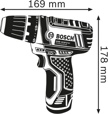 Акумуляторний шуруповерт Bosch Professional 12V, 2 акумулятори 2.0 Агод, зарядний пристрій, набір аксесуарів 39 предметів, сумка