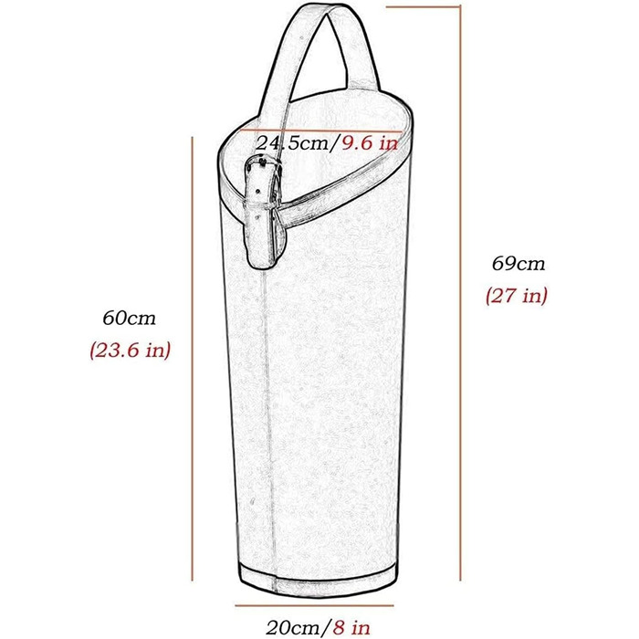 Тримач для парасольки Qunine для передпокою, передпокою, шкіряна підставка для парасольки, відро для парасольки для передпокою, окремо стоячий тримач для парасольки, органайзер для вітальні, спальні