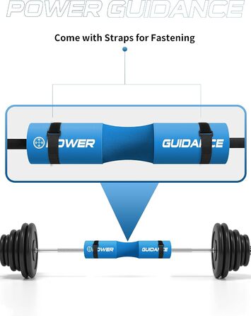 СИЛОВЕ КЕРІВНИЦТВО Подушечки для штанги Присідання Присідання зі штангою Ідеально підходить для присідань Випади Поштовхи стегнами Важка атлетика Більше Підходить 50 мм Олімпійські бруси доступні багато кольорів (4синій)