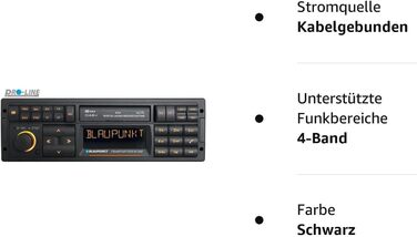 Автомагнітола Blaupunkt Frankfurt RCM 82 DAB, 1-DIN, DAB, Bluetooth, AUX USB, вхід для SD-карти, пульт дистанційного керування на кермі, система гучного зв'язку, еквалайзер, 200 Вт