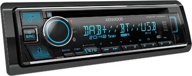 Автомагнітола Kenwood KDC-BT760DAB CD з системою гучного зв'язку DAB і Bluetooth (USB, AUX-вхід, 2 x Pre-Out 2,5 В, Storeo Alexa, звуковий процесор, 4x50 Вт, VAR. підсвічування, антена) Одинарний