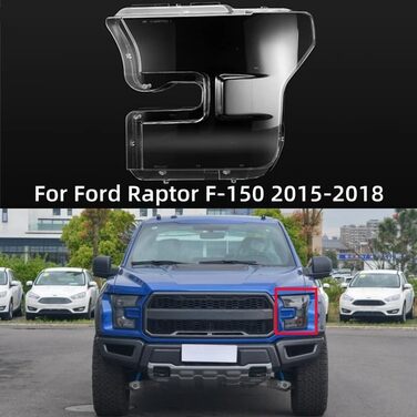 Для Ford Raptor F-150 2015 2016 2017 2018 Заміна прозорого ПК Автомобільні фари Оболонка Передня фара Скло ліве