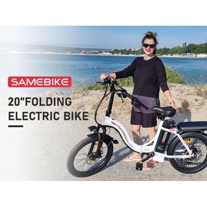 Складний електровелосипед E Bike Fat Tire 20 дюймів 36V / 13Ah білий