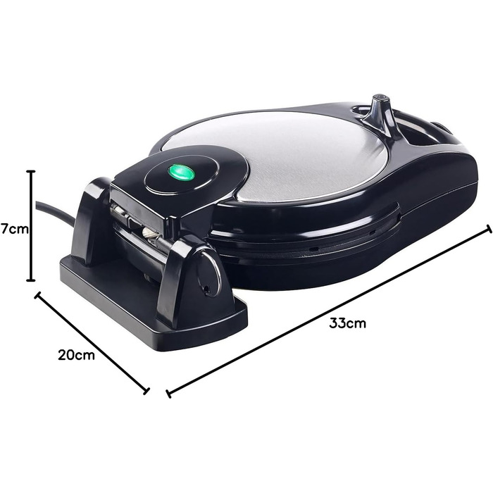 Вафельниця Rosenstein & Shne Двостороння вафельниця з плавним регулюванням температури, 875 Вт (бельгійська вафельниця, вафельниця з антипригарним покриттям, автоматична машина)
