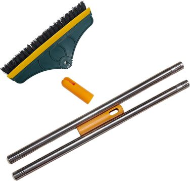 Щітка для підлоги Syiyunran Щітка для підлоги Water Squeegee Corner Upgrade Brush - щітка 2-в-1 ABS/гумова мітла, використовується як щітка для миття ракеля. V-подібна щетина для кращого очищення кутів