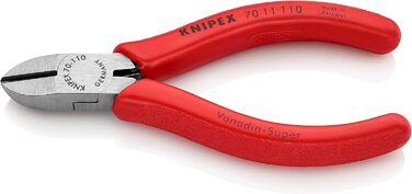 Діагональні кусачки Knipex чорні атраментовані, з пластиковим покриттям 110 мм 70 11 110