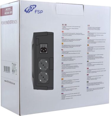 ДБЖ FSP Nano UPS 600 ВА / 360 Вт, імітація синусоїди, відмінне мікропроцесорне управління гарантує високу надійність одинарного