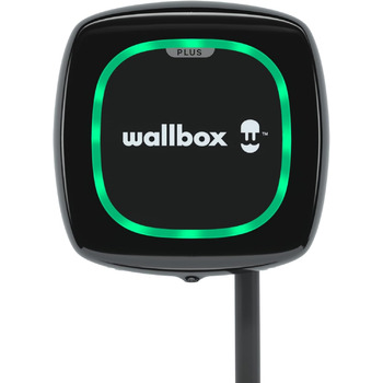 Зарядний пристрій Wallbox Pulsar Plus для електромобілів. З регульованою потужністю до 22 кВт. Зарядний кабель типу 2, сумісний з Wi-Fi і Bluetooth. (Тип 2-7,4 кВт 5 м, чорний)