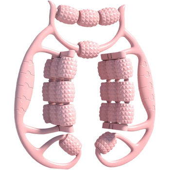 Ручний масажер Roller - Ручний роликовий масажер для литок 24-колісний Портативний ергономічний міорелаксант, масажні аксесуари для жінок, дівчат, рук, передпліччя, ніг, троянда