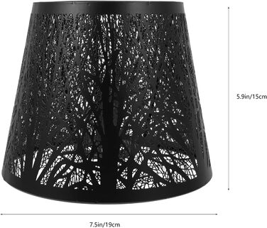 Абажури Залізо Вінтажне дерево Абажур Кришка лампи для E27 Настільна лампа Настінний світильник Торшер Настінний світильник Підвісний світильник Свічка Люстра Стельовий світильник Чорний