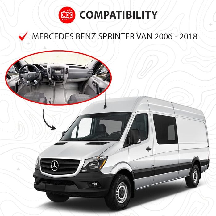 Розкладний матрац для переднього ліжка, для Mercedes Sprinter, Grey (2006-2017)