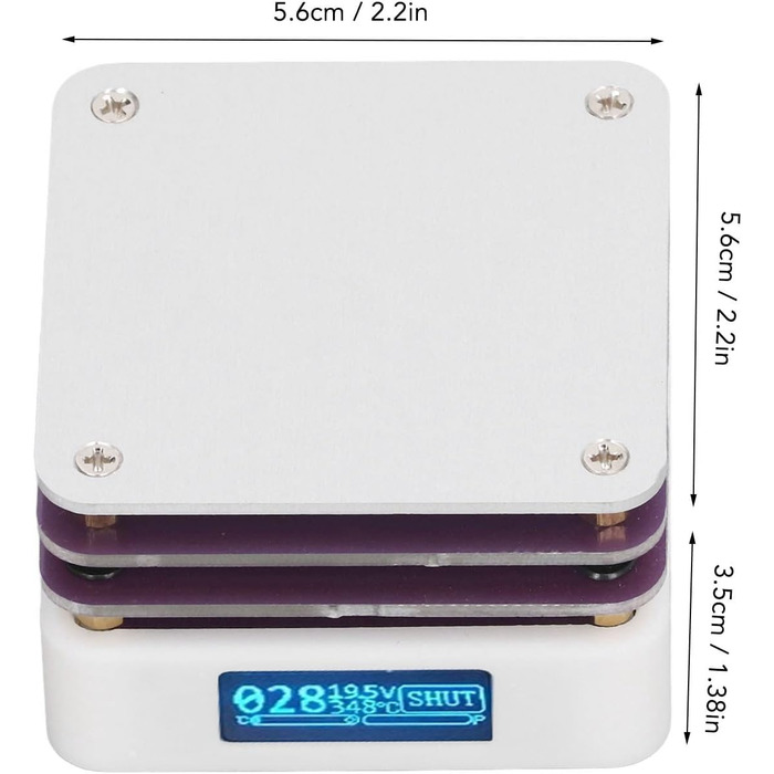 Нагрівальна плита, інтелектуальний термостат, міні-розмір, зварювальна станція для гарячого попереднього нагріву стружки, органічний світлодіодний дисплей, інтерфейс USB Type-C для ремонтної лабораторії