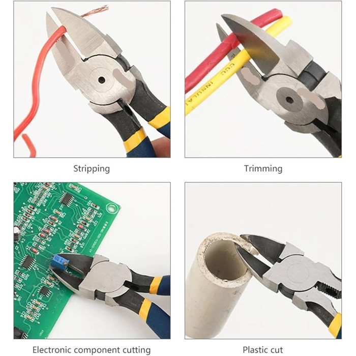 Болторіз 6-дюймовий Ріжучі плоскогубці Зачистка дроту Бічний різак кабельної решітки Кусачки Електрик DIY Ремонт Ручні інструменти Ланцюговий різак 6 дюймів