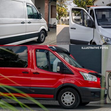 Сумісний з вітровим дефлектором Volkswagen VW Caddy 4 2020 з боковим склом Спереду 2 шт. Дефлектор дощу, дефлектор вітру, тонований, обтічний Простота монтажу Захист від вітру та дощу