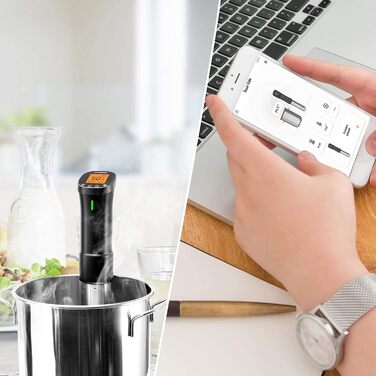 Вт, ISV-200W Sous Vide Cooker App Control, циркуляція 360, температура 0C-90C, 1000