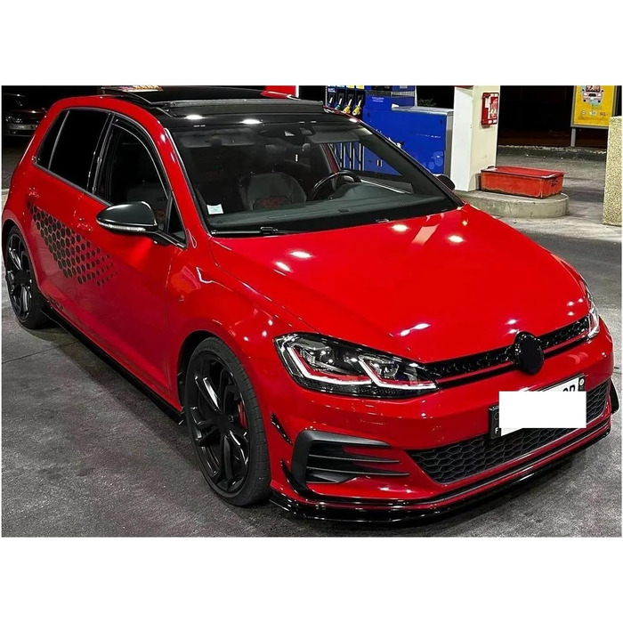 Заднє антикрило для VW For Golf 7.5 Для GTI R For Line 2017-2020 Передній бампер Аеро Kit Canard Wings Gloss Black Задній спойлер (Розмір A)