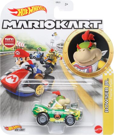 Модель Hot Wheels DieCast KART від BOWSER JR. FLAME FLYER версія Super Mario Kart, масштаб 164-5 см