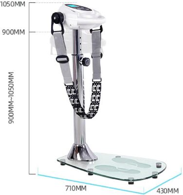 Вібраційна платформа для всього тіла з масажним ременем, регульована швидкість - тренажер для схуднення та спалювання жиру стоячи для схуднення та спалювання жиру, дисплей
