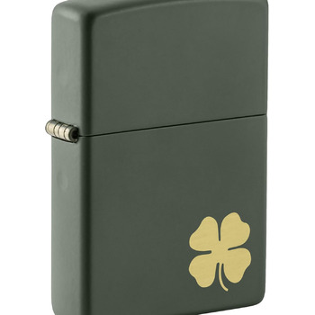 Кишенькова запальничка Zippo Four Leaf Clover Green Matte Кишенькова запальничка