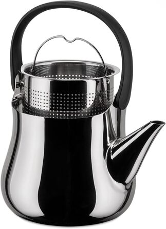 Чайник Alessi NF01 'Cha з полірованої нержавіючої сталі, 90 мл, 3,7 x 16,5 x 4,3 см