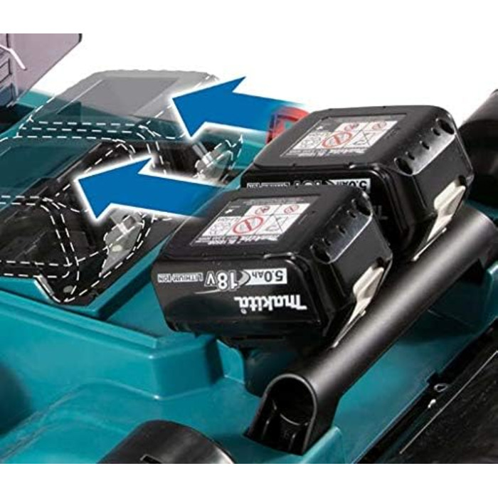 Акумуляторна газонокосарка Makita DLM382Z 2x18 V (без акумулятора, без зарядного пристрою) Акумуляторна газонокосарка одинарна