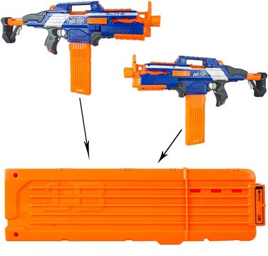 И Nerf N Strike Blaster Сумісний з 18 магазинами швидкого перезаряджання Кліпса з 40 шт. ами дротиків 7,2 см Кулі для дротиків, 2 шт.