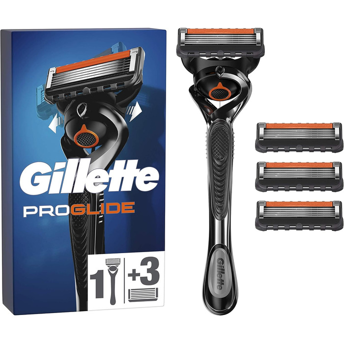 Бритва Gillette Fusion5 ProGlide для чоловіків плюс 3 леза з технологією Flexball