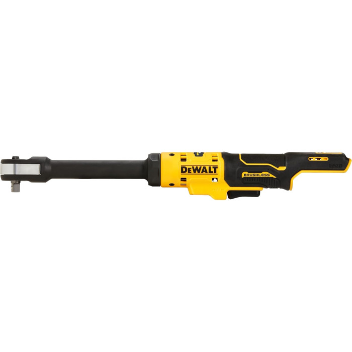 Акумуляторна тріскачка Dewalt 12V XR DCF503EN (3/8', безщітковий двигун, з подовженою шийкою тріскачки, 80 Нм для важких робіт із загвинчування, обертання за годинниковою стрілкою / проти годинникової стрілки, зі світлодіодним підсвічуванням, поставляєтьс