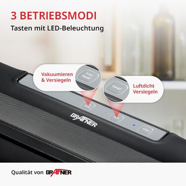Вакуумний пакувальник Grafner зі швом 30 см, в т.ч. 10 пакетів для вакуумного пакування та різак для фольги, зі знімним піддоном для крапель, їжа залишається свіжою до 8 разів довше, вакуумний пакувальник фольгованого ущільнювача
