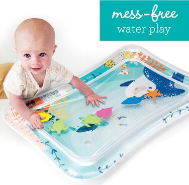 Водний килимок Infantino Jumbo Pat & Play, водний килимок з морськими мотивами, функція води без бруду для немовлят, підтримує час животика та розвиток моторики, різнокольоровий, від 3 місяців