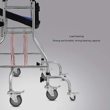 Рами для ходьби, ходунки стоячи, розбірні, регулюються по висоті та ширині, конструкція проти перекидання, 8 універсальних коліс з гальмом, сталеві ходунки для дітей, з навантаженням до 260 фунтів
