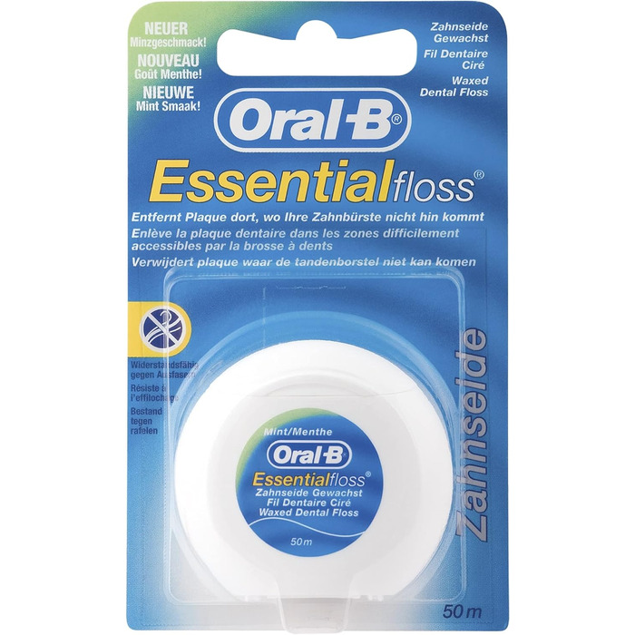 Зубна нитка Oral-B Essential М'ята, 50 м, 12 упаковок 12 шт. (1 упаковка)