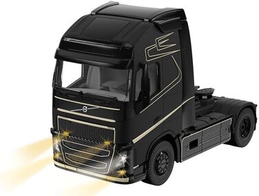 Вантажівка Volvo FH16, 132, метал/пластик, чорна, на дистанційному управлінні, управління за допомогою програми через Bluetooth, без модуля дистанційного керування Без модуля дистанційного керування Одинарна, 6731