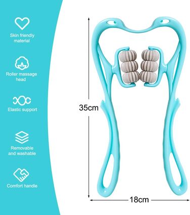 Масажер для шиї SHANHAIKX, масажер для шиї, масажер для тригерних точок шиацу, масаж шиї для домашнього офісу, щоб полегшити біль у шиї та хронічну мігрень.