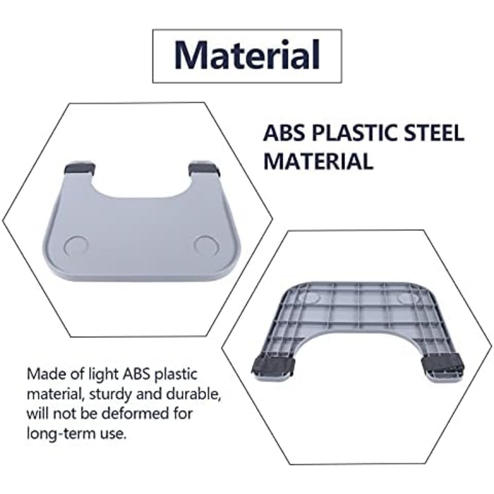 Регульований піднос для інвалідного візка з підставкою для чашки, ідеально підходить для людей похилого віку та людей з обмеженими можливостями, знімна підставка для колін для прийому їжі, читання та інших занять