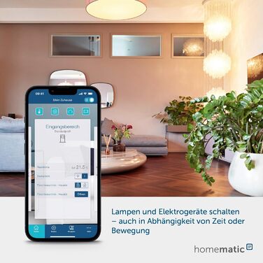 Світлодіодний контролер Homematic IP Smart Home RGBW, непряме освітлення, керує світловими стрічками. Світлодіодні стрічки через додаток, Google Assistant і Alexa, 157662A0 (комутаційний привід з кнопковим входом (16 А))