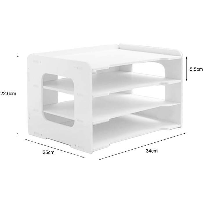 Лотки для документів Gohytal A4, штабельовані лотки для зберігання, офісний органайзер, відсіки для зберігання ПВХ настільний органайзер для файлів Тримач документів для зберігання файлів для домашнього офісу Шкільний робочий стіл Організація A-4