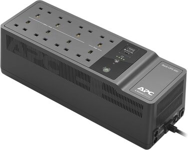 Джерело безперебійного живлення APC by Schneider Electric ES - BE650G2-Великобританія - 650 ВА (8 виходів, захист від перенапруг, 1 USB-порт для заряджання) (850 ВА / 520 Вт)