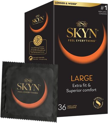 Великі презервативи без латексу SKYN (King Size/XL)