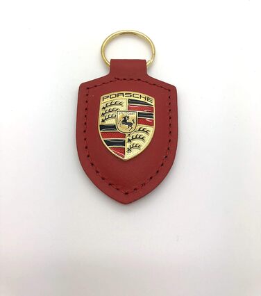 Брелок Porsche ЧЕРВОНИЙ шкіряний з гербом WAP0500920E