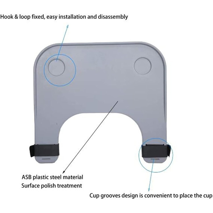 Портативний універсальний столик-піднос, Знімний столик для інвалідного візка з ABS-пластику, Аксесуари для столу для пацієнтів і людей похилого віку, які пишуть, читають і їдять