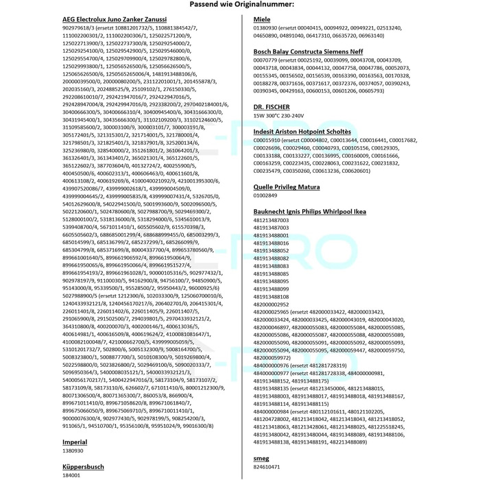 Лампа DL-pro E14 15W 230V до 300C 22mmØ 57mm універсальна лампочка лампа для духовки лампа для духовки лампочка для духовки лампочка для холодильника лампочка для холодильника для духовки