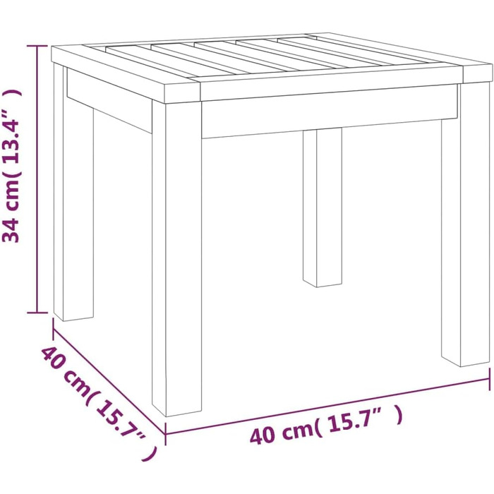 Садовий табурет Табурет для кемпінгу Сад Патіо Балкон 2 шт. 40х40х42 см Масив дерева Акація, 7