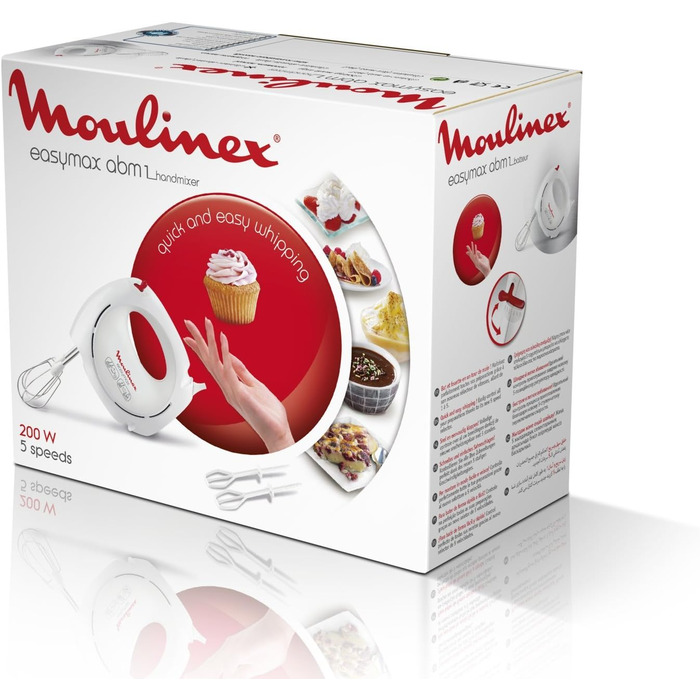 Блендер Moulinex Easy Max, 5-ступінчастий, 200 Вт