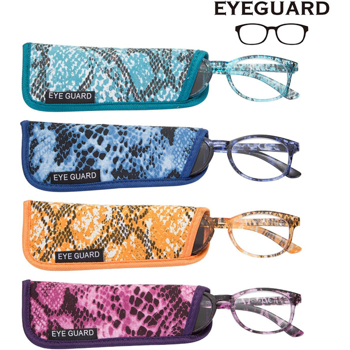 Окуляри для читання EYEGUARD, 4 шт. и, стильний візерунок, оправа, окуляри для читання, модні жіночі окуляри для жінок (4 кольори) 3.50 збільшення