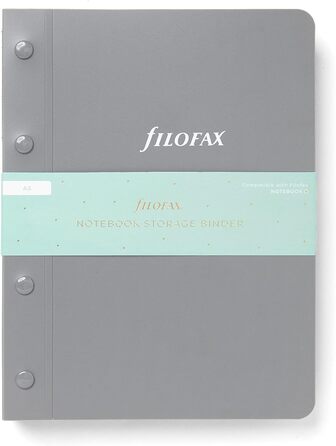 Швидкозшивач для зберігання ноутбуків Filofax A5, сірий