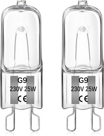 Галогенна лампа для духовки Liuyife G9 25W 300 градусів димируемая 230V теплий білий 2700K 260LM G9 oven галогенна лампочка для духовок, мікрохвильових печей, настільних ламп 2 шт.