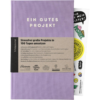 Хороший проект щоденник усвідомленого успіху на 100 днів Досягнення цілей без вигорання кліматично нейтральний, макулатура, веганський (Лаванда)