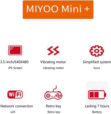 Портативна ігрова консоль для Miyoo Mini Plus, 3,5-дюймовий IPS екран, портативна консоль для Linux-системи, емулятор 64G 20000 класичних ігор, портативний з портативною сумкою, підтримує Wifi Combat Black 1