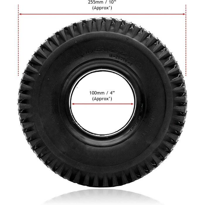 Шини SPARES2GO 3.00-4 Пневматичний електричний самокат 300x4 3.00x4 260x85 4-дюймовий обід внутрішня трубка